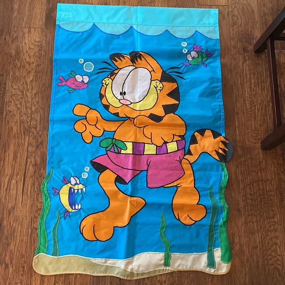 GARFIELD nostalgic flag, well constructed/ stitched. Indoor/ outdoor. 2sided - Picture 2 of 5